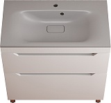 Style Line Тумба с кварцевой раковиной серый шелк Остин 80 белая матовая